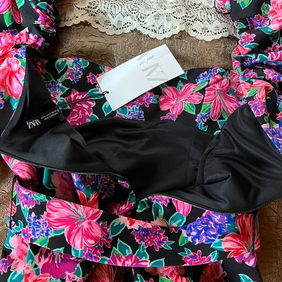 Zara Floral Print Dress - Picture 8 of 11